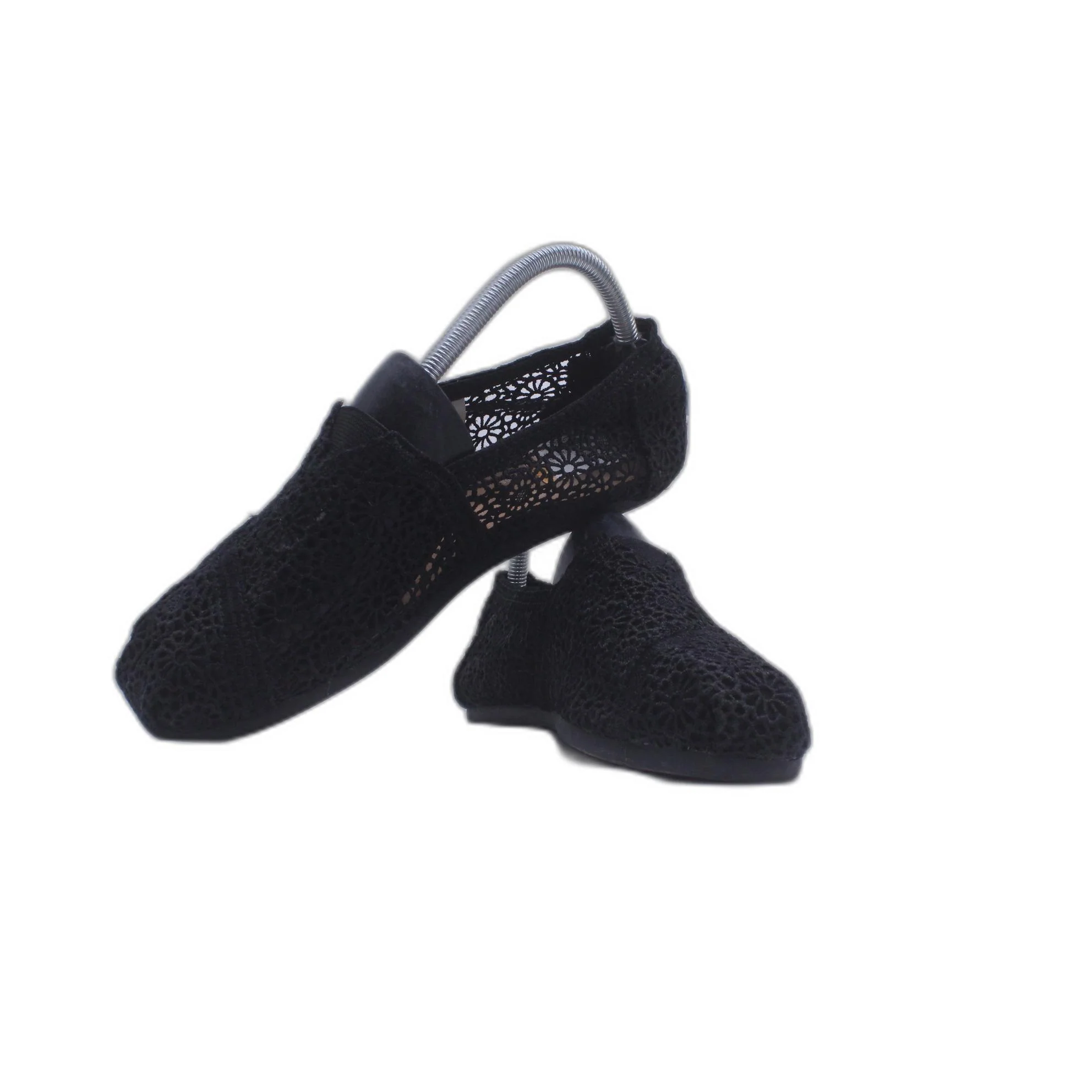 Toms Black Lace Slip On Shoe - Image 5