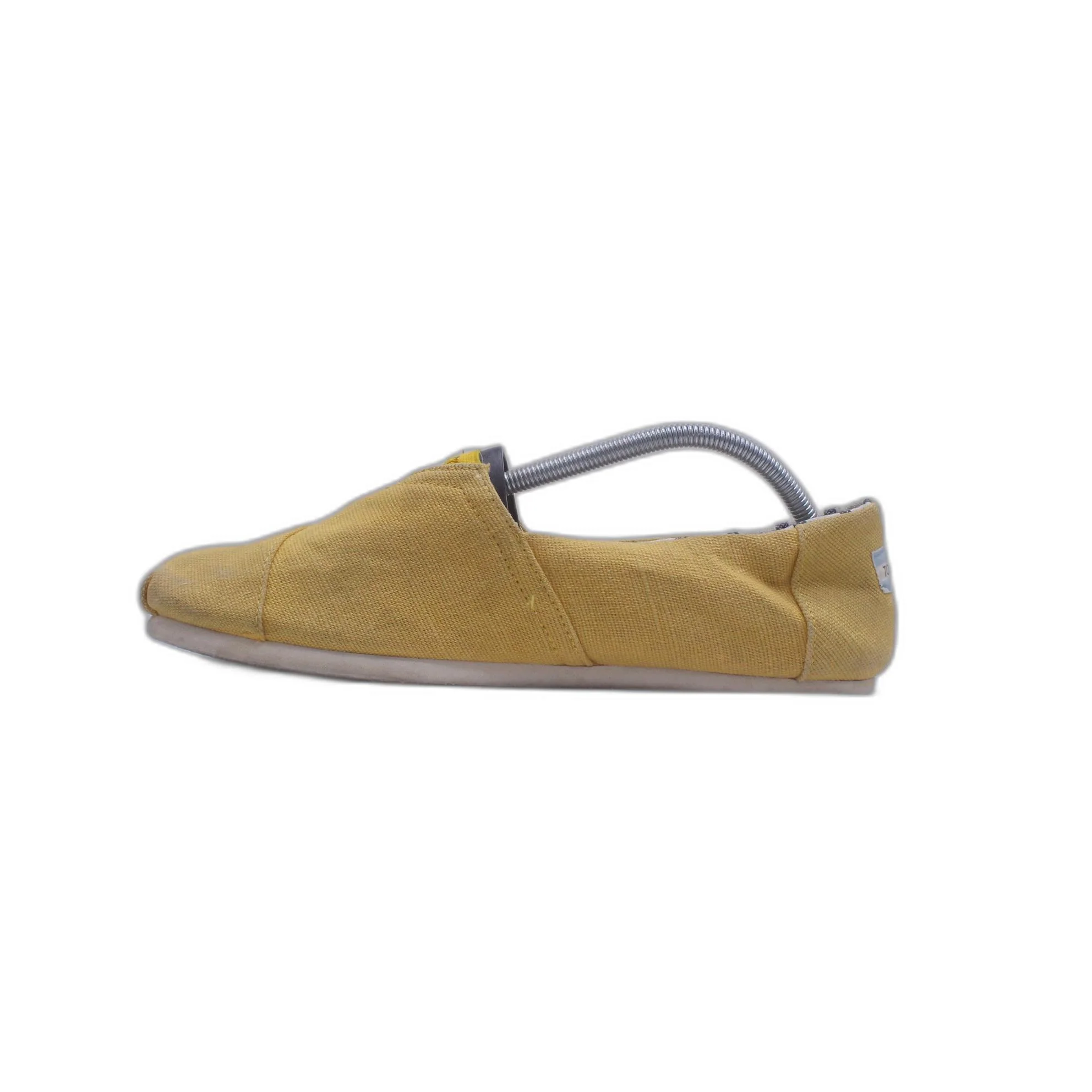 Toms Classic Heritage Slip On Flats Gold Fabric Comfort Shoe - Image 2