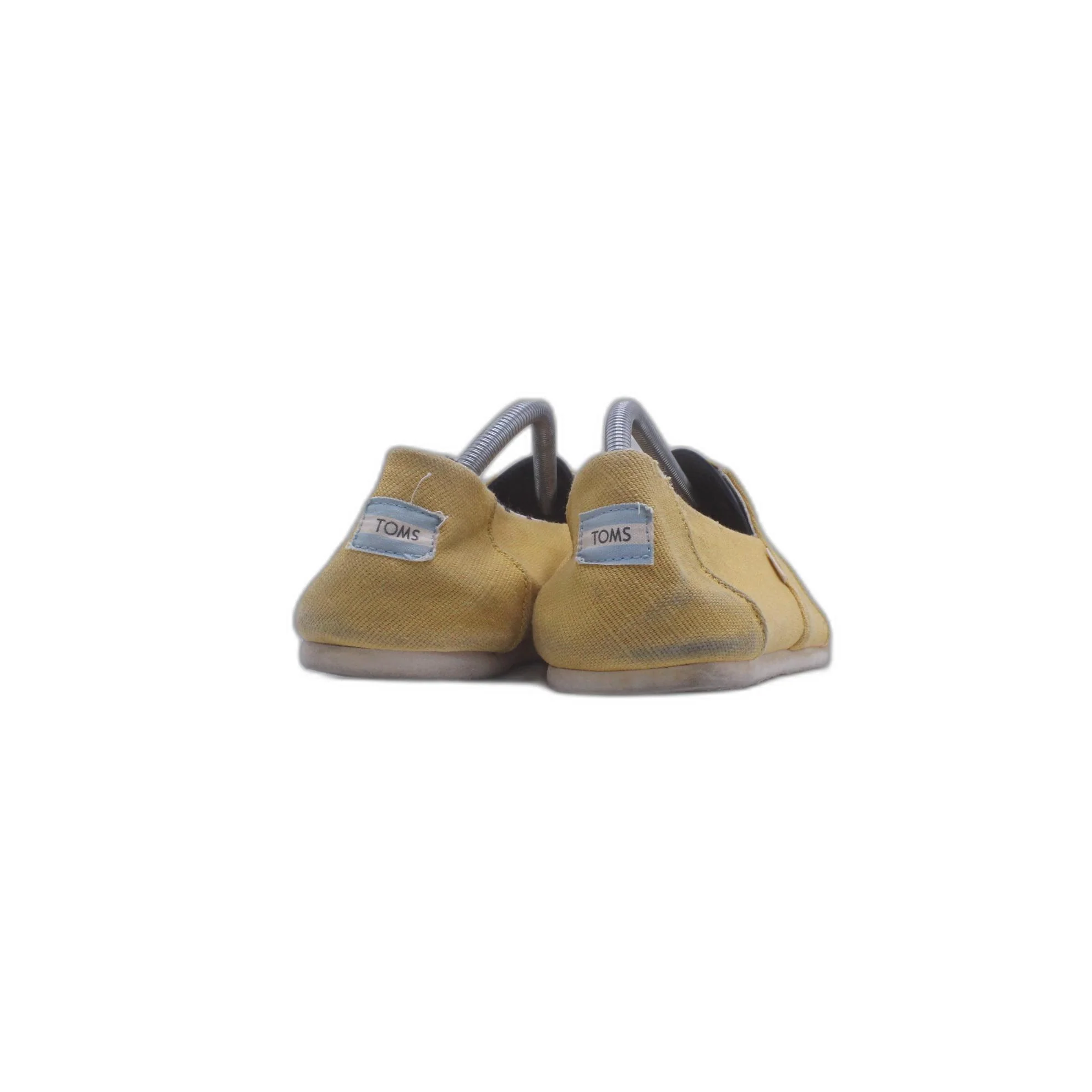 Toms Classic Heritage Slip On Flats Gold Fabric Comfort Shoe - Image 4
