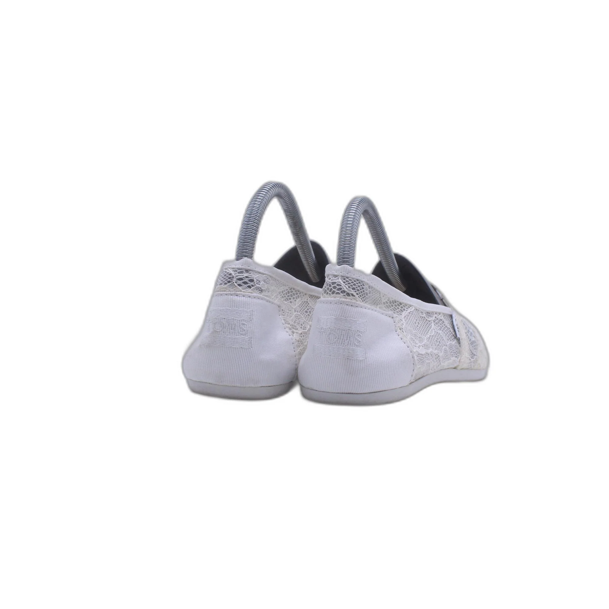 TOMS Classic Light Grey Lace Ladies Shoe - Image 4