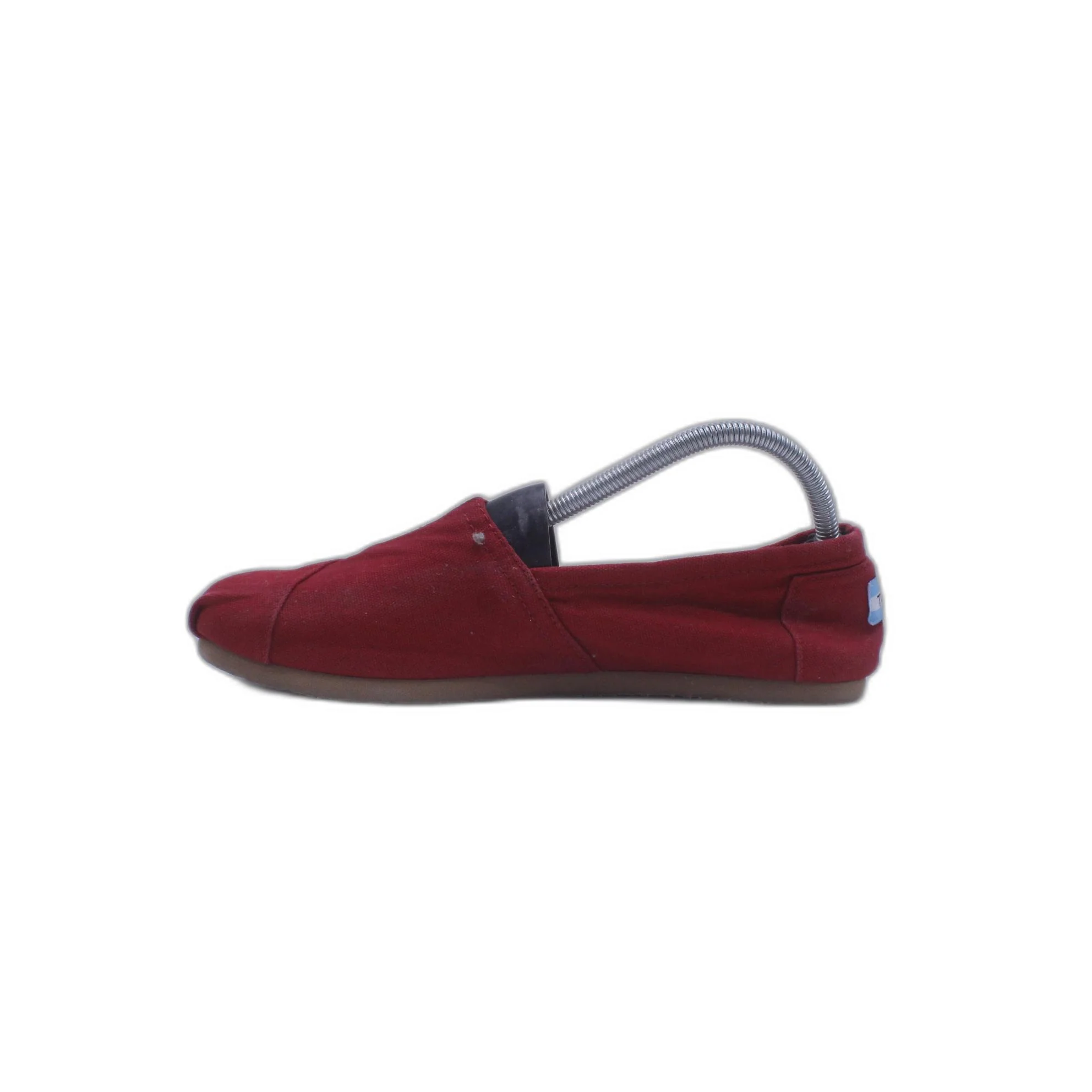 Toms Crimson Red Canvas Round Toe Casual Comfort Shoe - Image 2