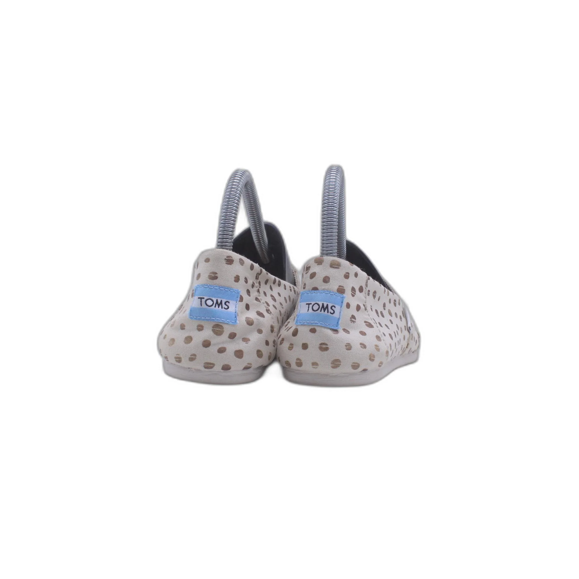 Toms Youth Bimini Rose Gold Dots Shoe - Image 4
