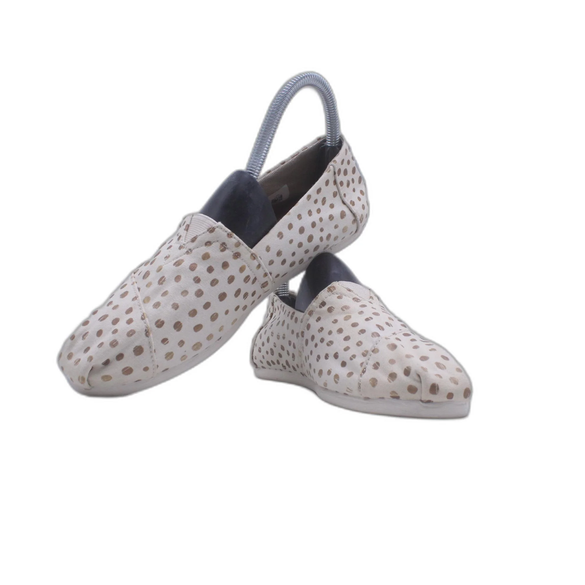 Toms Youth Bimini Rose Gold Dots Shoe - Image 5