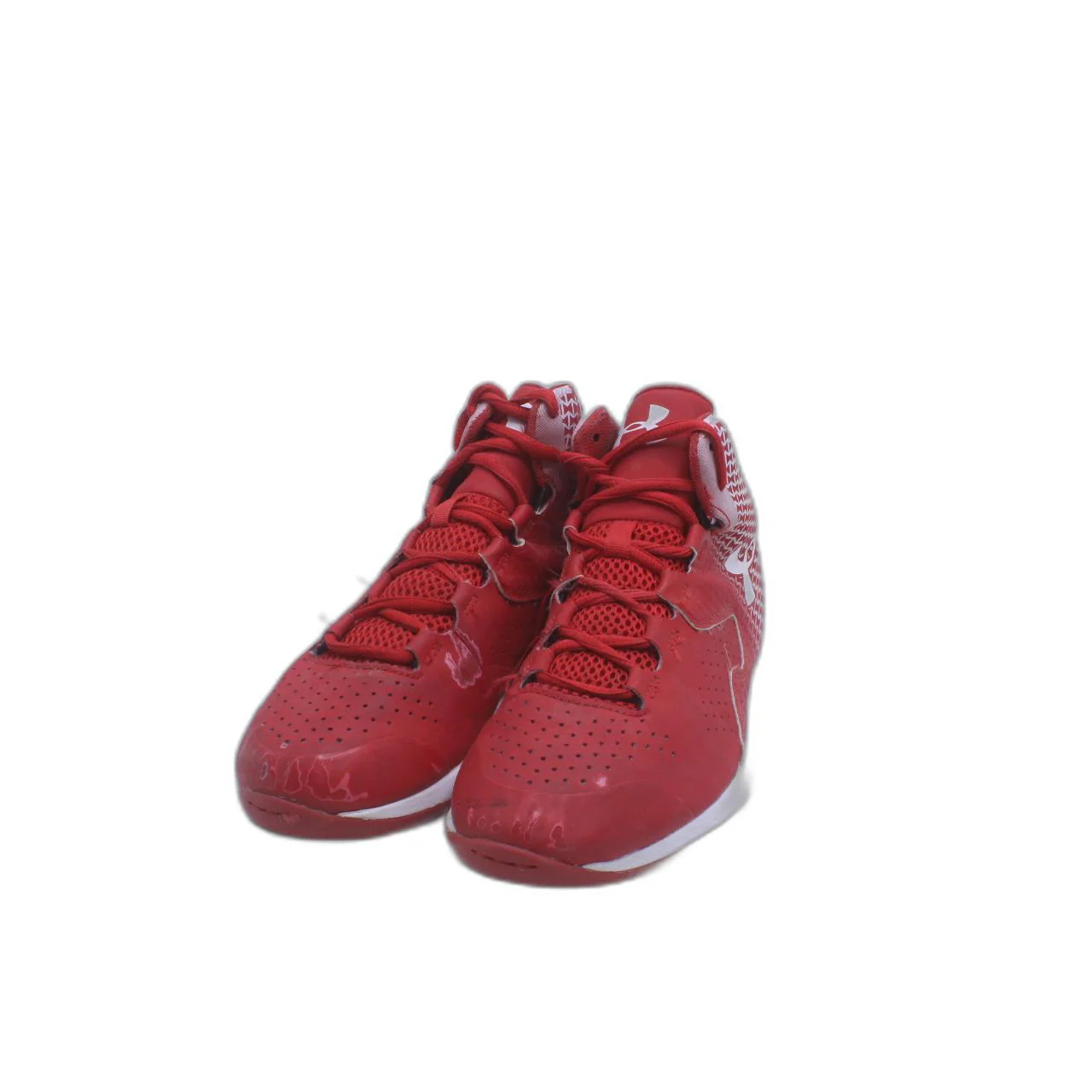 Under Armour Red White Micro G Torch Basketball Shoe - Image 5