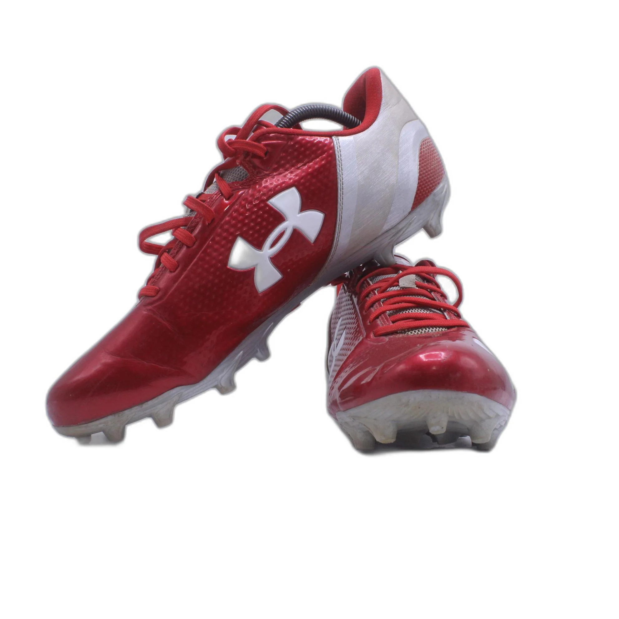 Under Armour UA Nitro Low MC White/Red Men's Football Cleats - Image 4