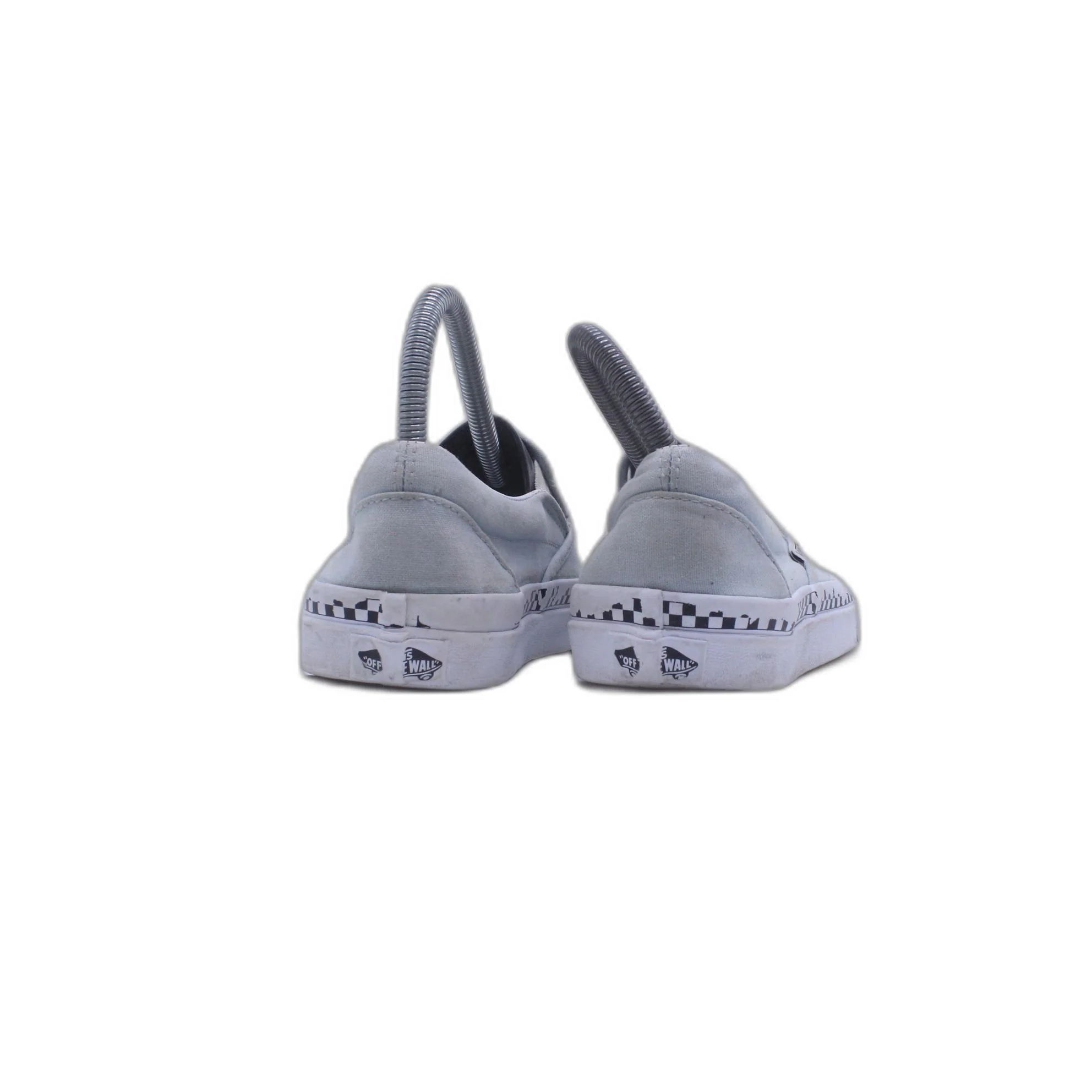 Vans Slip on Shoes Color Light Blue w/ Checkerboard - Image 4