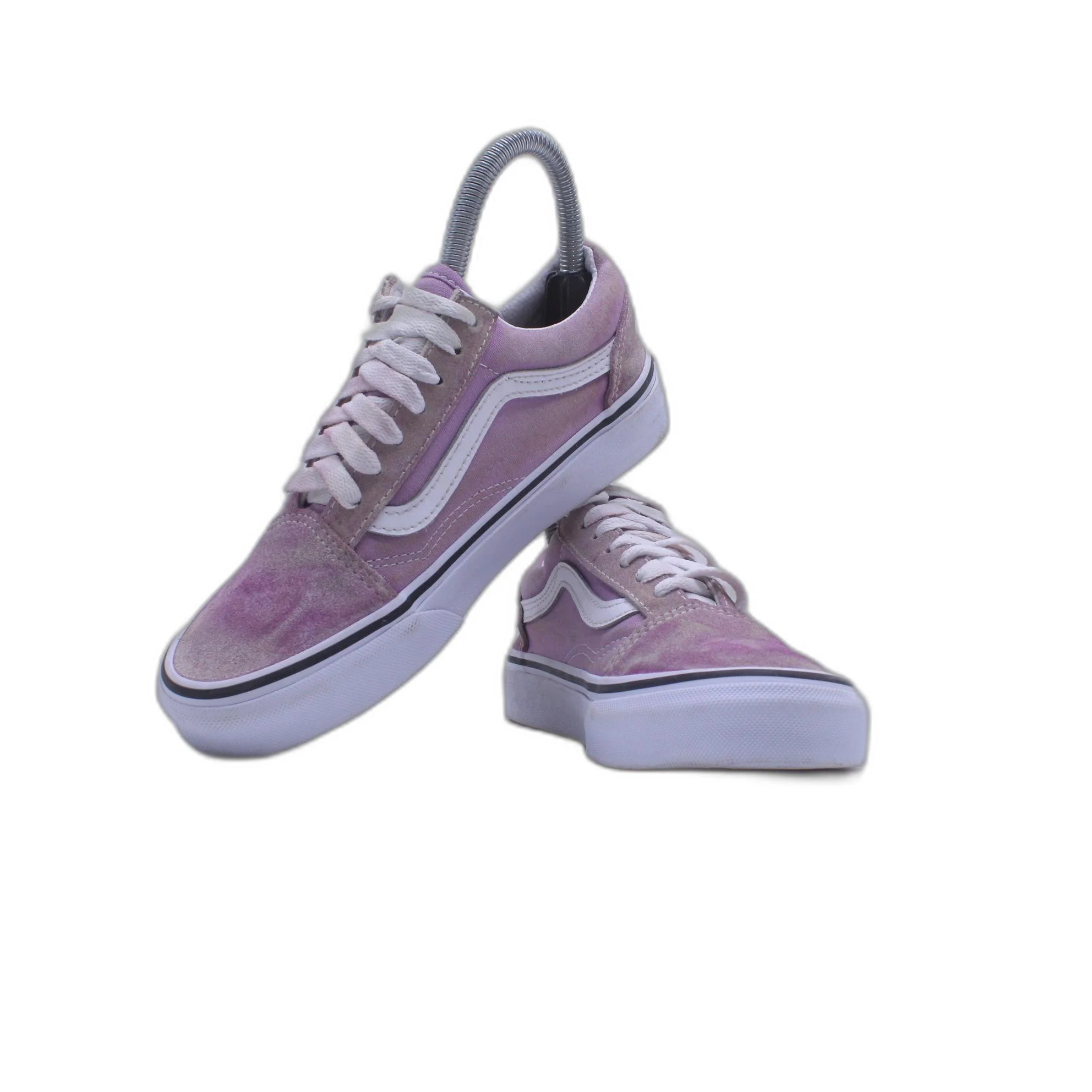 Vans Women's Old Skool Canvas Suede Sea Fog Purple True Shoe - Image 5