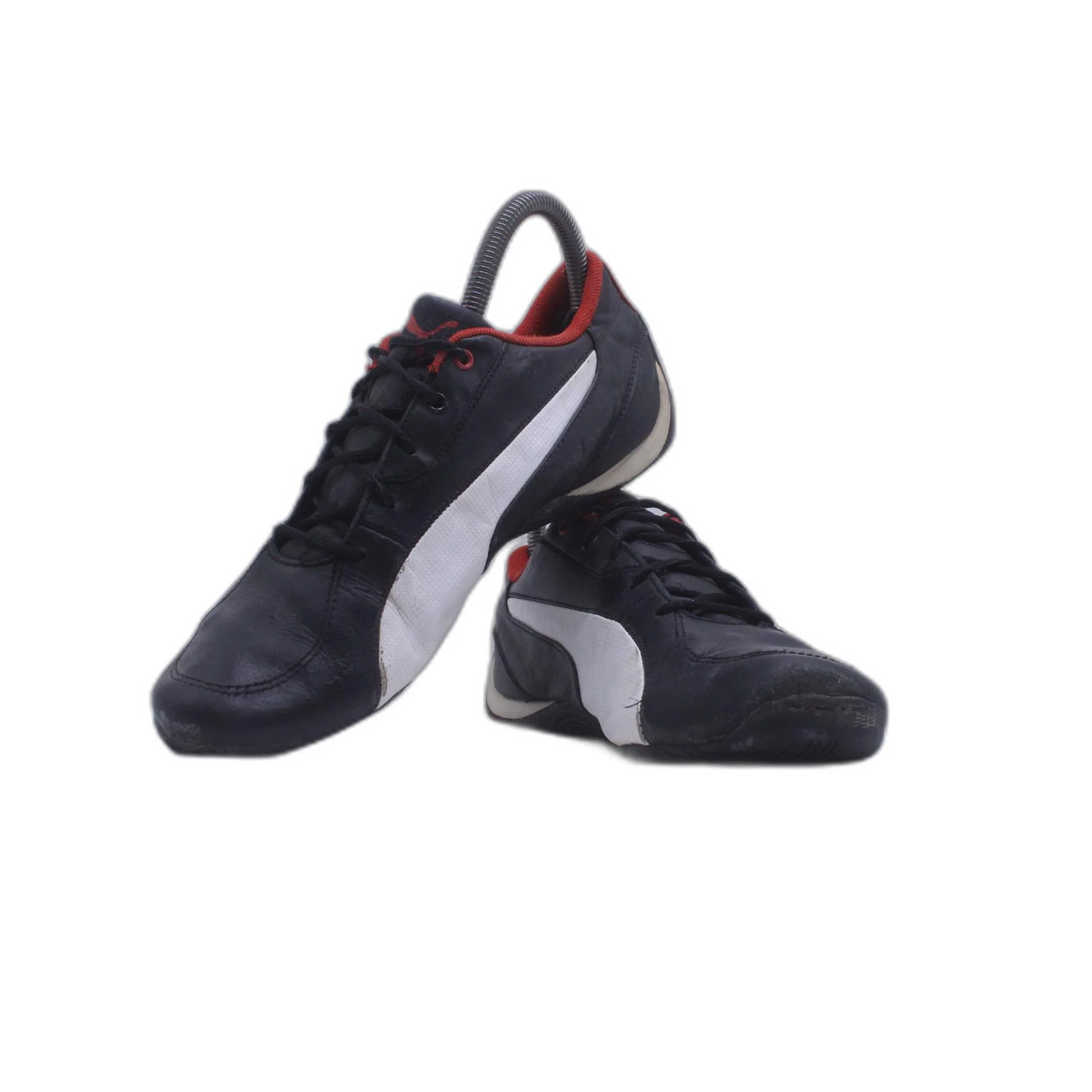 Vintage PUMA Y2K 00's Archives Moto Black Leather Shoe - Image 5