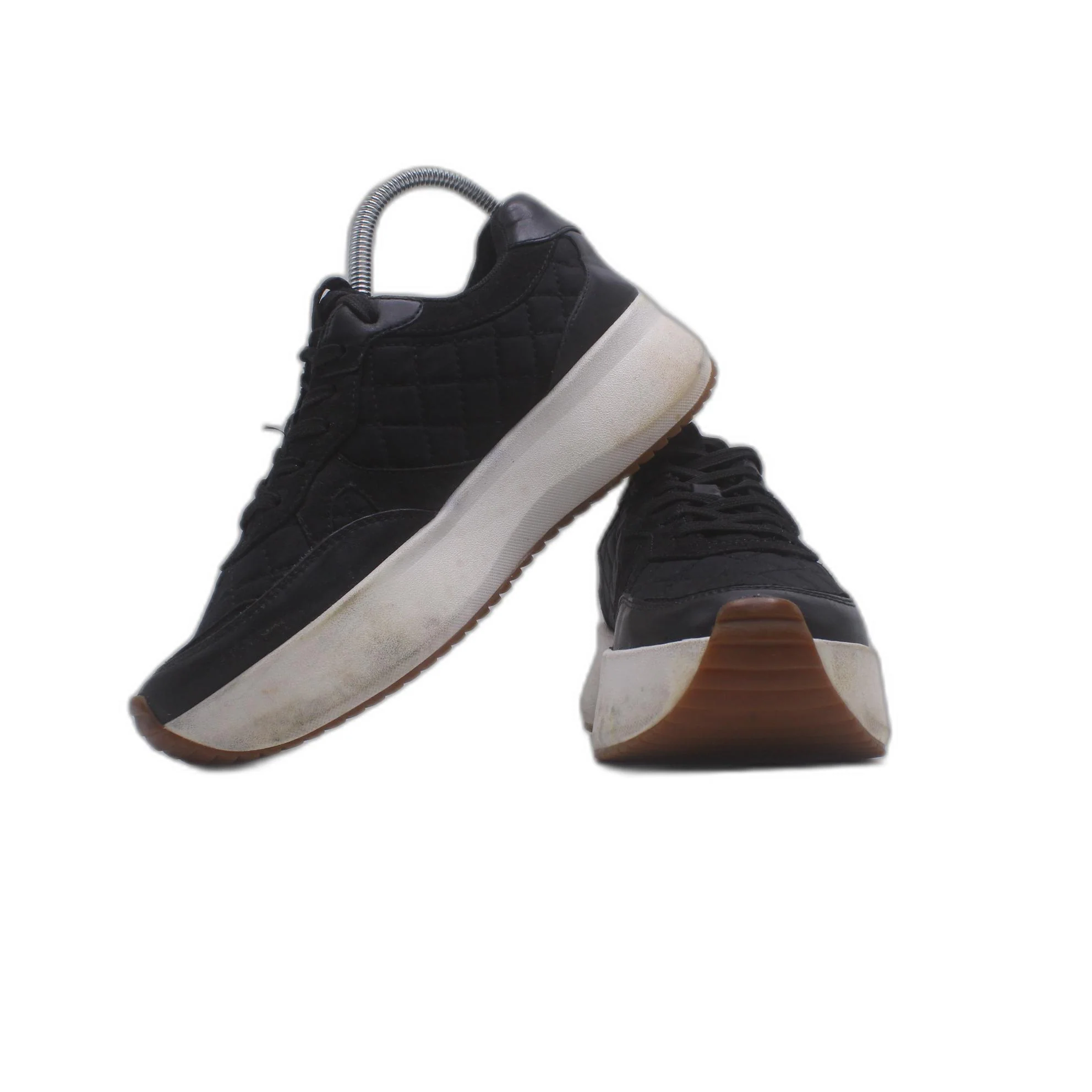 Zara Natural Beige Metalic Mesh Chunky Sole Sneaker - Image 5